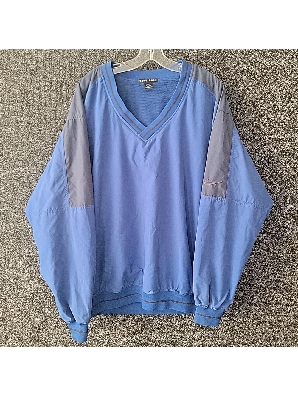 Nike Golf Men's Blue/Gray V-neck Pullover Windbreaker Sz Large